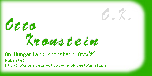 otto kronstein business card